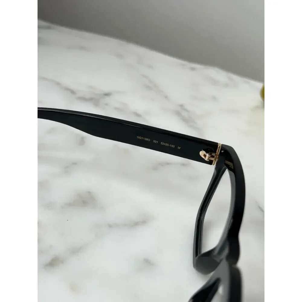 NEW Gucci GG1138O Black Eyeglasses Frames Unisex